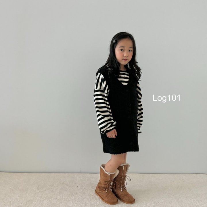 Log101 - Korean Children Fashion - #childrensboutique - Stripe Loose Fit Tee