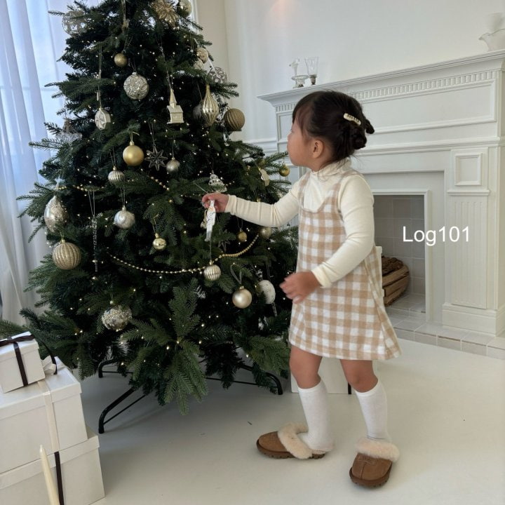 Log101 - Korean Children Fashion - #discoveringself - Pale Checker One-piece - 11