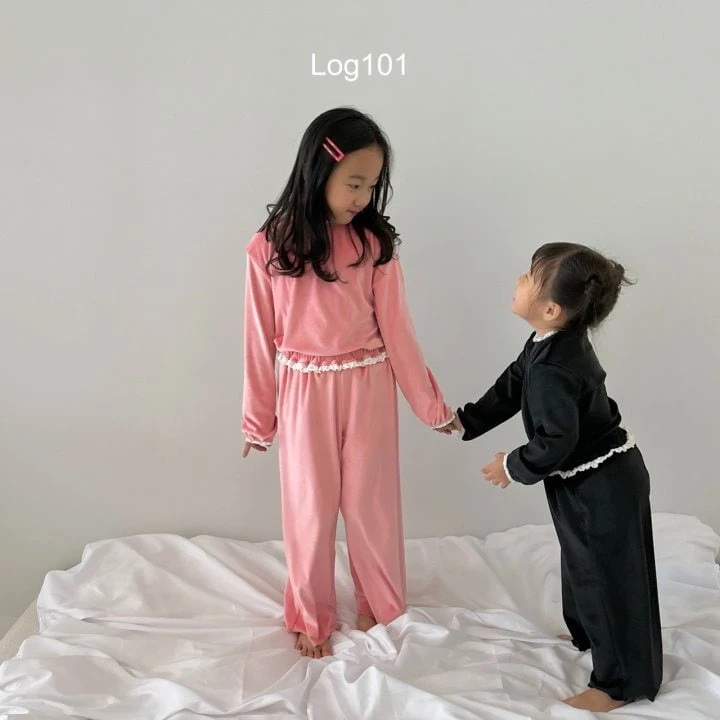 Log101 - Korean Children Fashion - #kidsshorts - Lacey Veloa Set