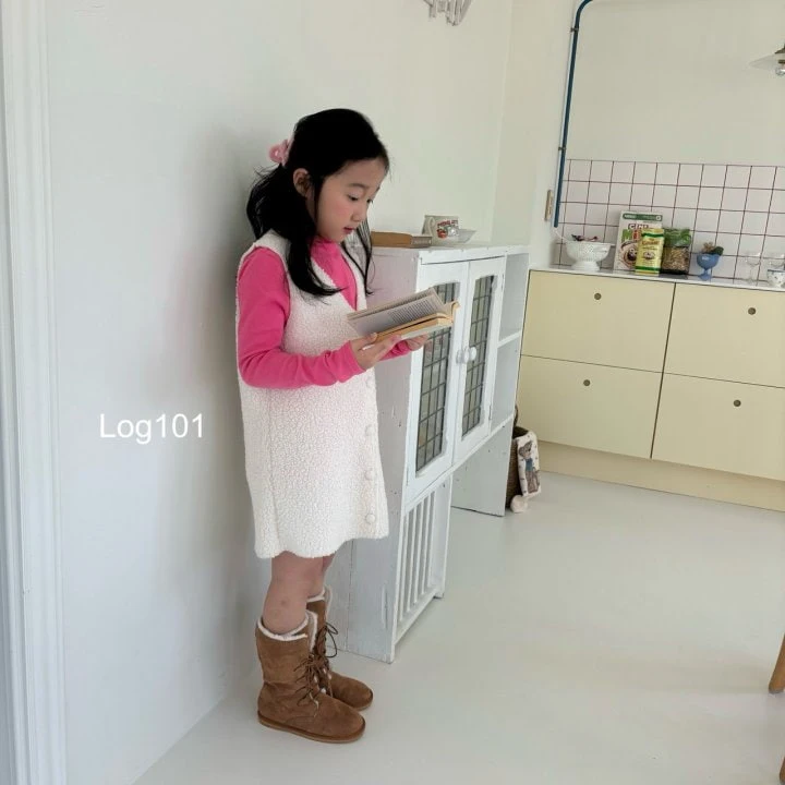 Log101 - Korean Children Fashion - #fashionkids - Fleece Mini One-piece - 4