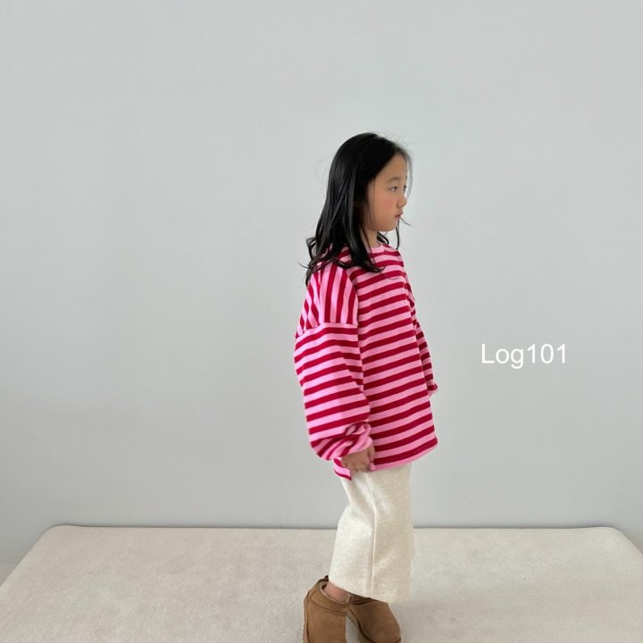 Log101 - Korean Children Fashion - #kidsshorts - Stripe Loose Fit Tee - 5