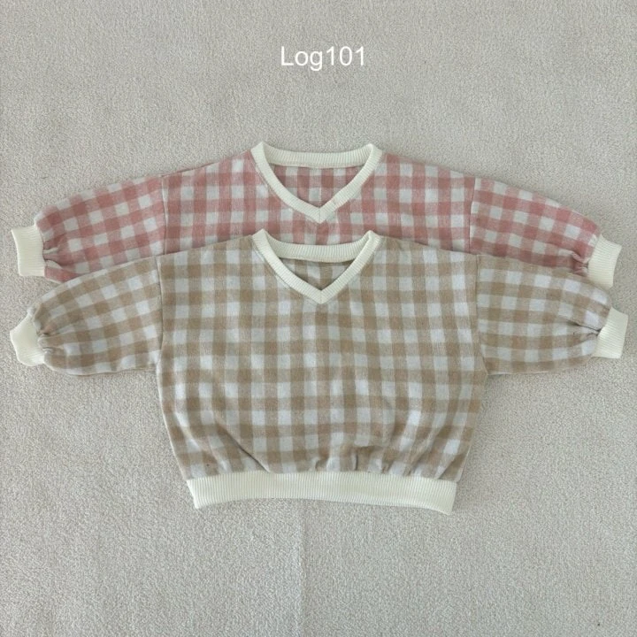 Log101 - Korean Children Fashion - #kidsstore - V Checker Sweatshirts  - 12