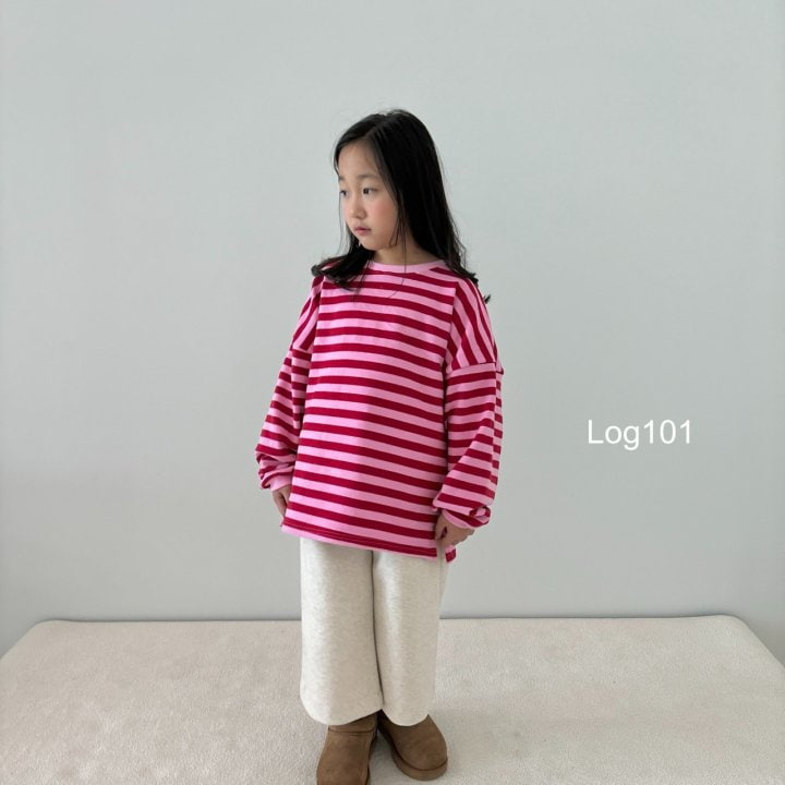 Log101 - Korean Children Fashion - #kidsstore - Stripe Loose Fit Tee - 6