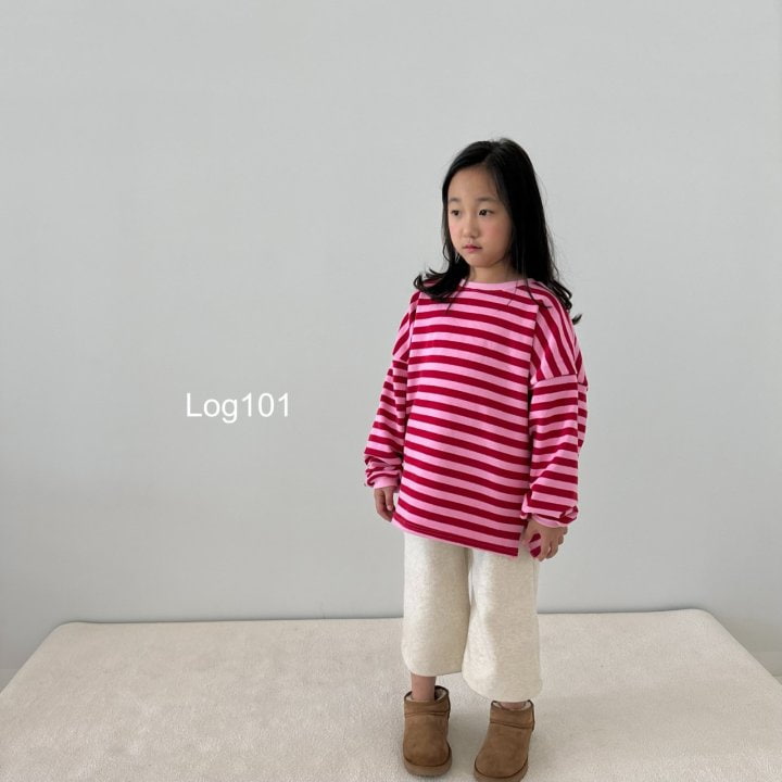 Log101 - Korean Children Fashion - #kidzfashiontrend - Stripe Loose Fit Tee - 7