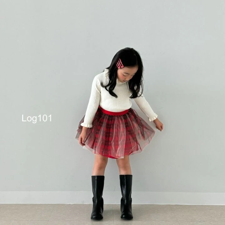 Log101 - Korean Children Fashion - #kidzfashiontrend - Log Check Sha Skirt - 2