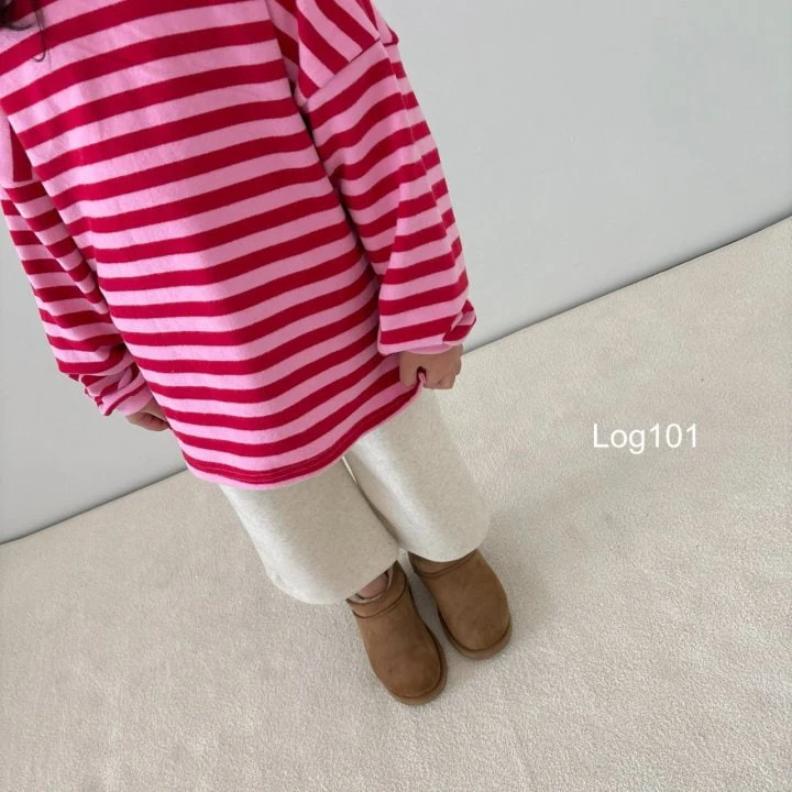 Log101 - Korean Children Fashion - #littlefashionista - Stripe Loose Fit Tee - 9