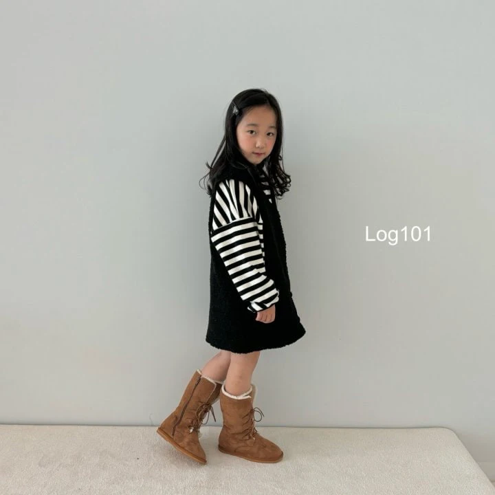 Log101 - Korean Children Fashion - #magicofchildhood - Fleece Mini One-piece - 9