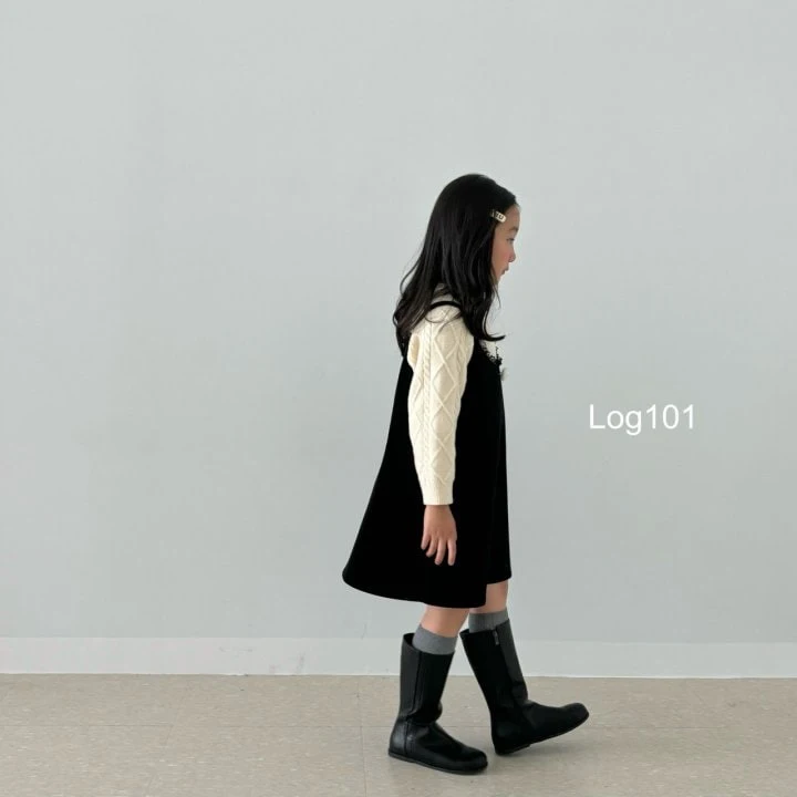 Log101 - Korean Children Fashion - #magicofchildhood - Cute Velvet One-piece - 5