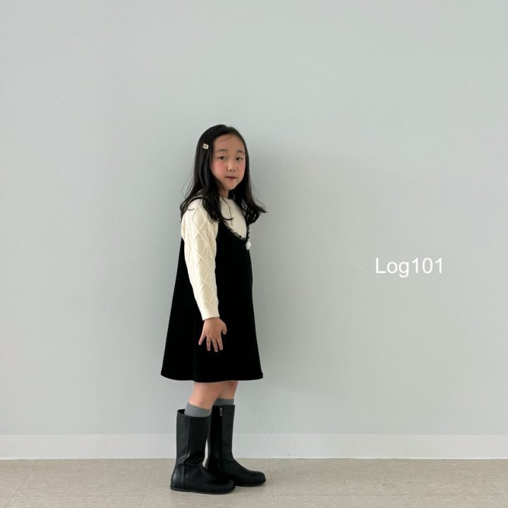 Log101 - Korean Children Fashion - #minifashionista - Cute Velvet One-piece - 6