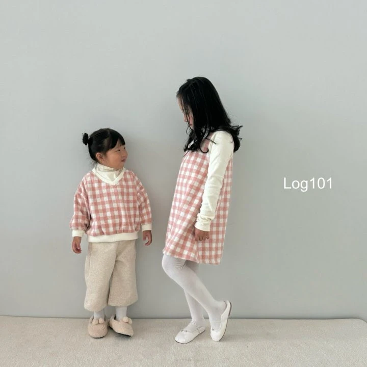 Log101 - Korean Children Fashion - #minifashionista - V Checker Sweatshirts  - 3