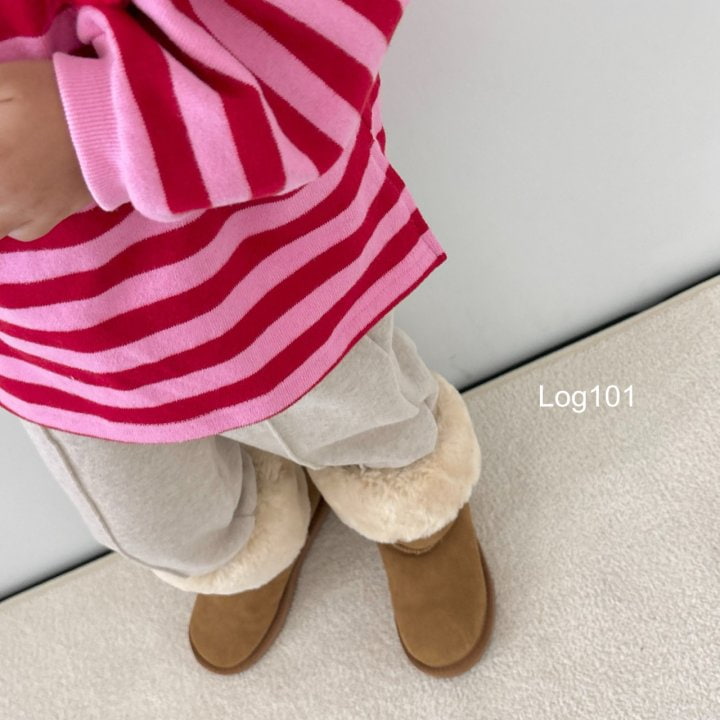 Log101 - Korean Children Fashion - #minifashionista - Stripe Loose Fit Tee - 11