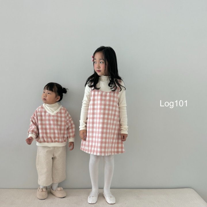 Log101 - Korean Children Fashion - #minifashionista - V Checker Sweatshirts  - 4