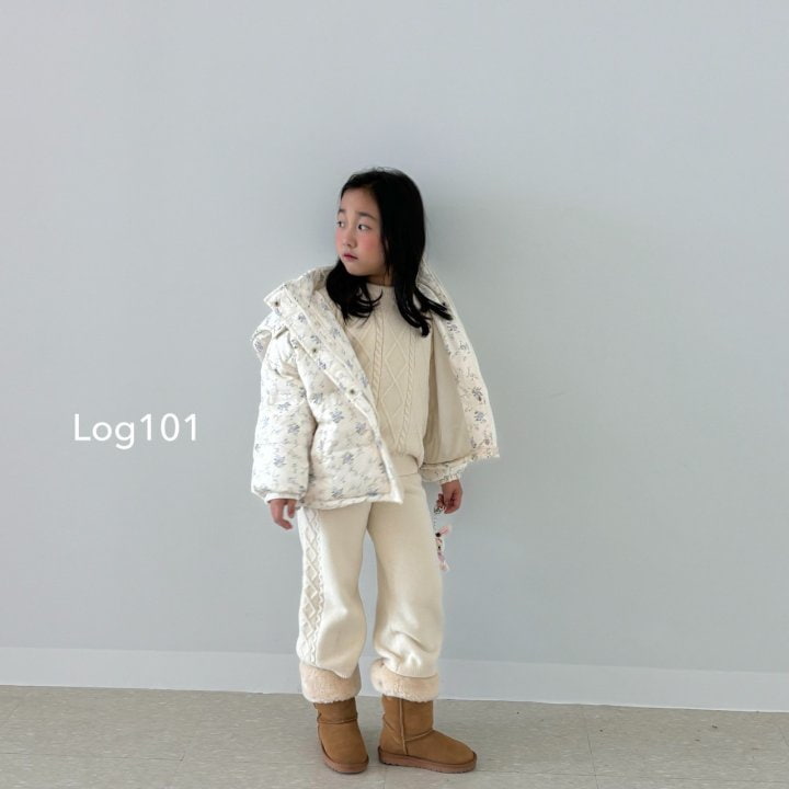 Log101 - Korean Children Fashion - #todddlerfashion - Purple Flower Padding - 12