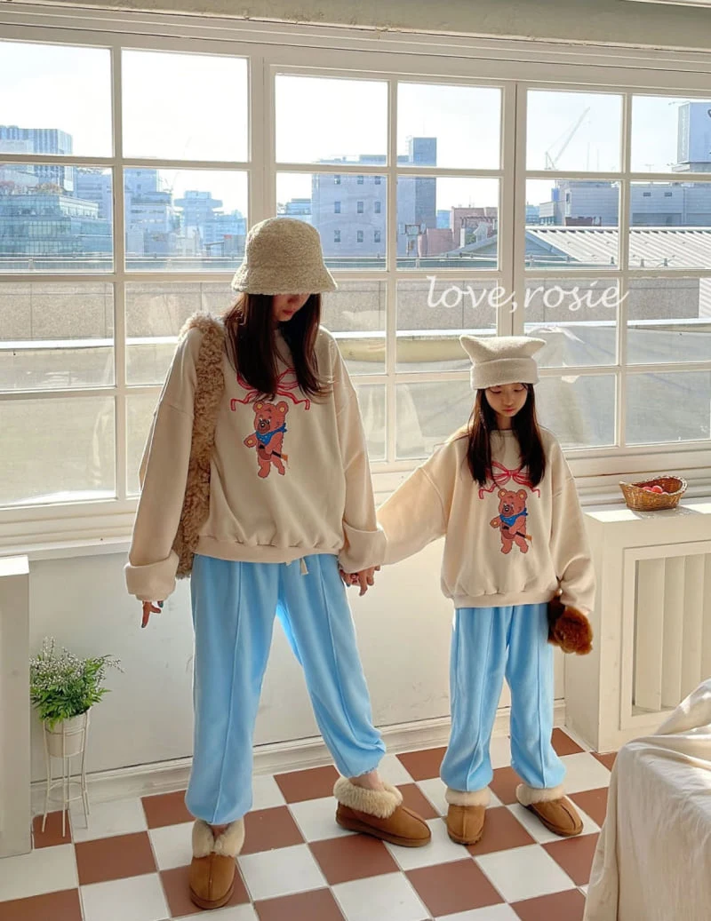 Love Rosie - Korean Children Fashion - #toddlerclothing - Bear Ribbon Sweatshirts with Mom - 6