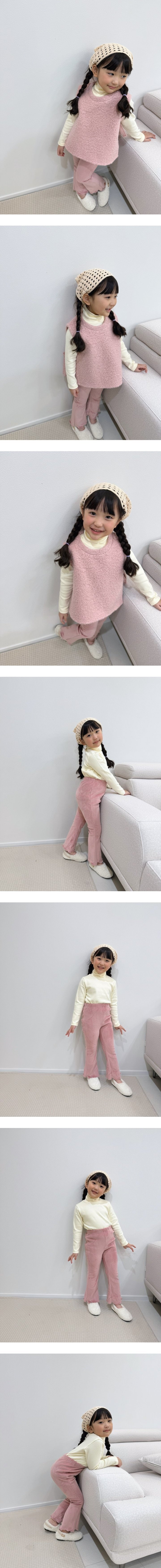 Lydia - Korean Children Fashion - #kidsshorts - Basic Mockneck Tee