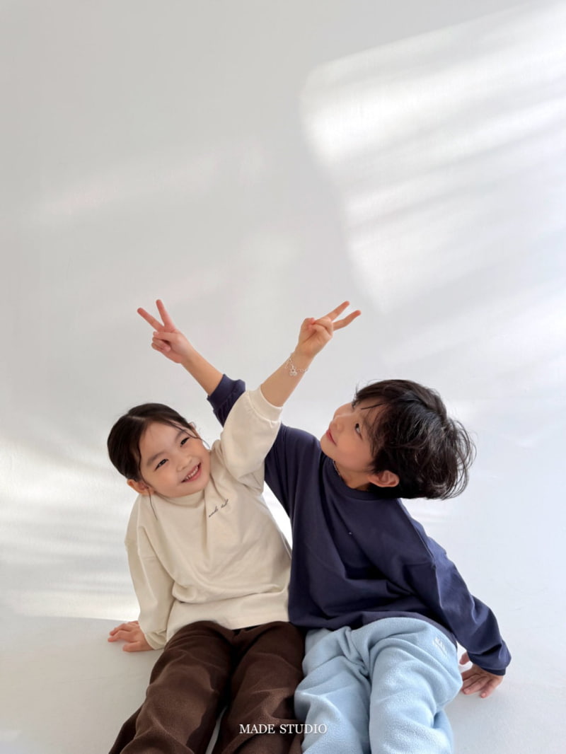 Made Studio - Korean Children Fashion - #Kfashion4kids - Peach Basic Tee - 6