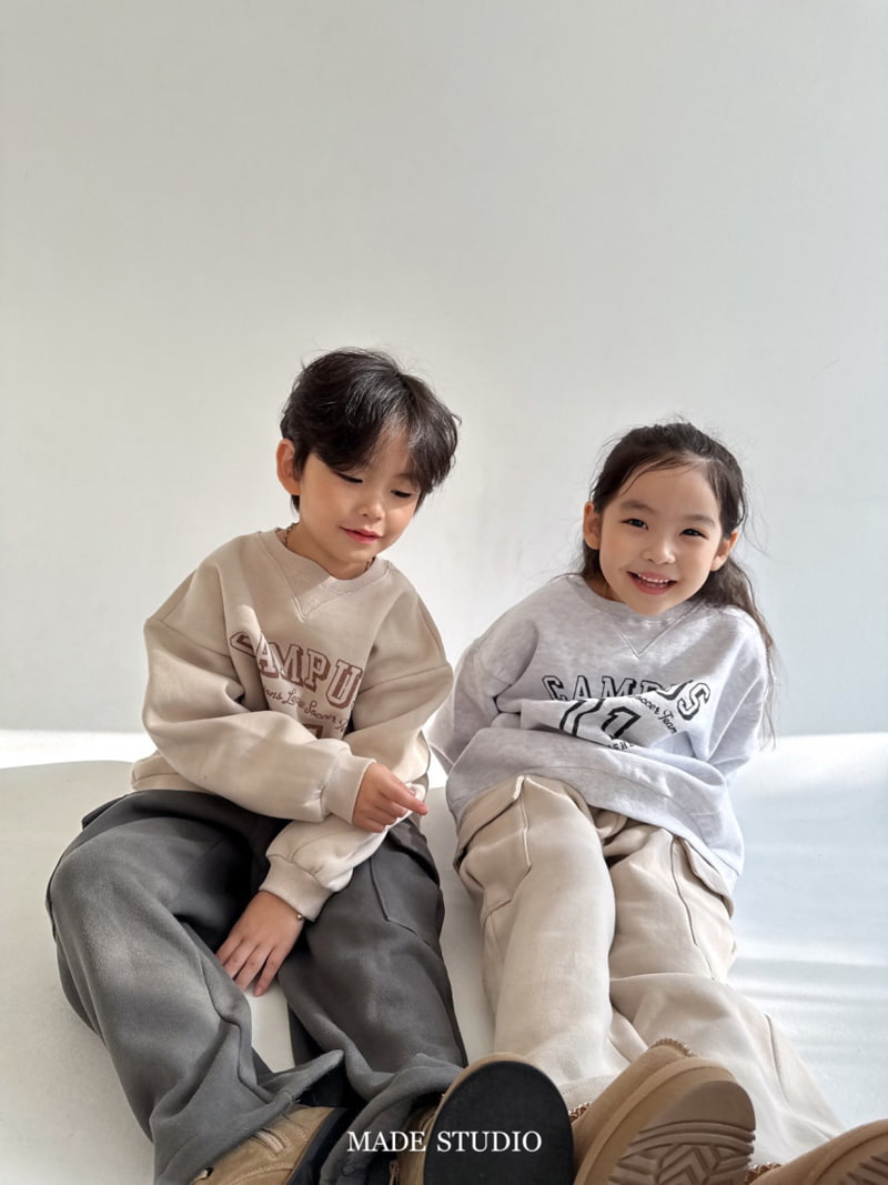 Made Studio - Korean Children Fashion - #kidzfashiontrend - Campus Sweatshirt - 4