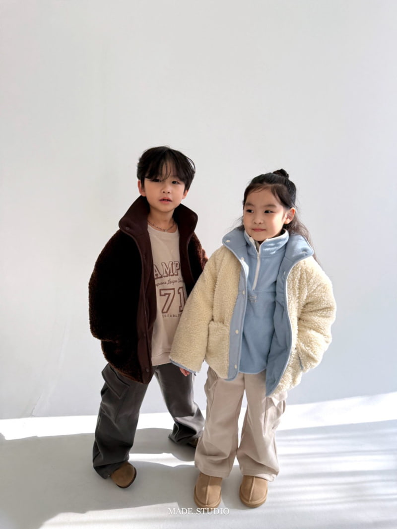 Made Studio - Korean Children Fashion - #childrensboutique - Pocket Brushed Pants - 9