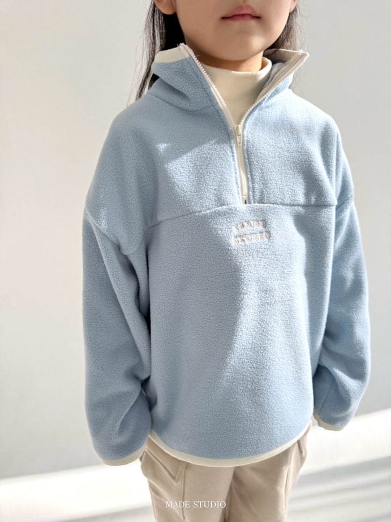 Made Studio - Korean Children Fashion - #designkidswear - Fleece Half Zip-up - 2