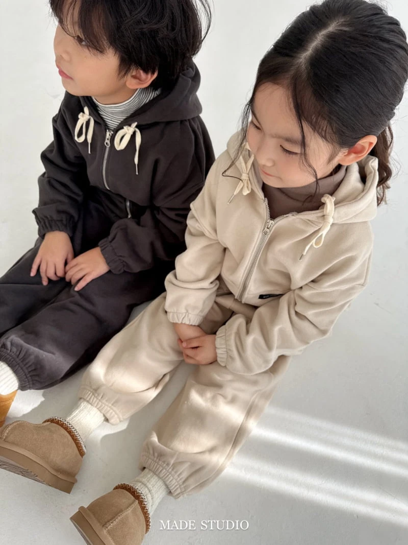 Made Studio - Korean Children Fashion - #designkidswear - Alo Brushed Hood Zip-up Jacket - 4