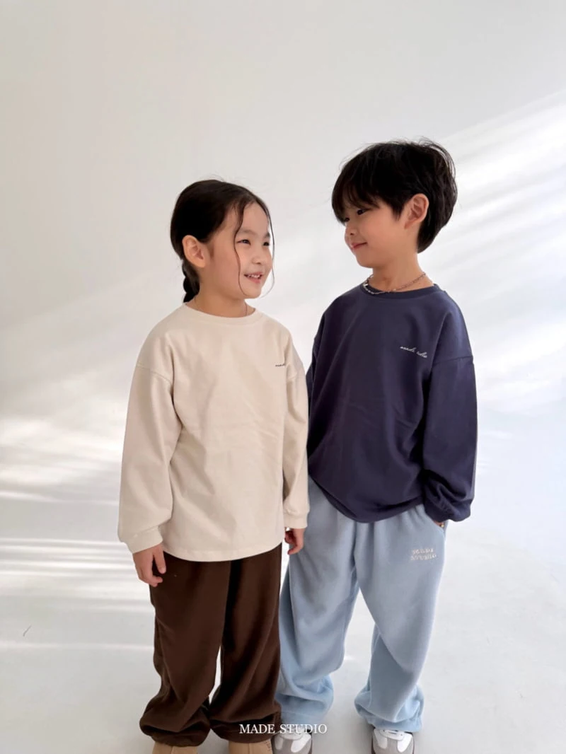 Made Studio - Korean Children Fashion - #fashionkids - Peach Basic Tee - 2