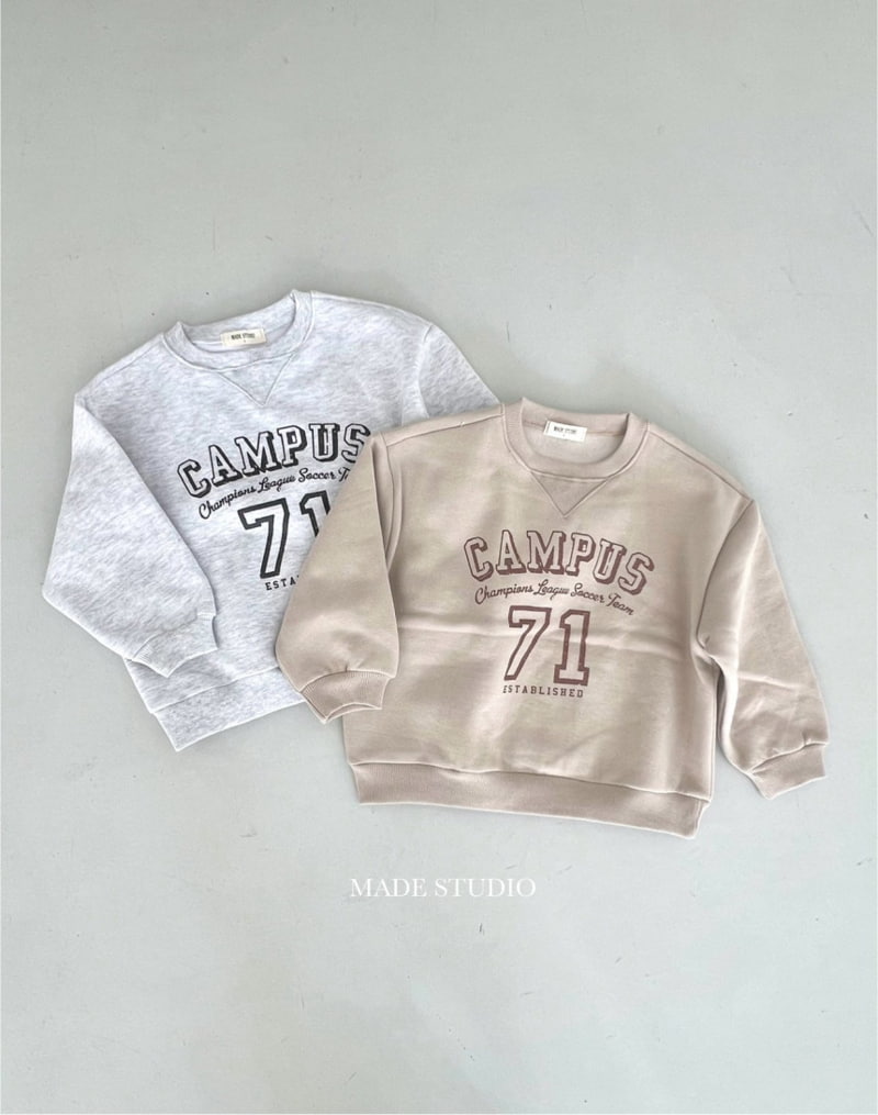 Made Studio - Korean Children Fashion - #kidsshorts - Campus Sweatshirt