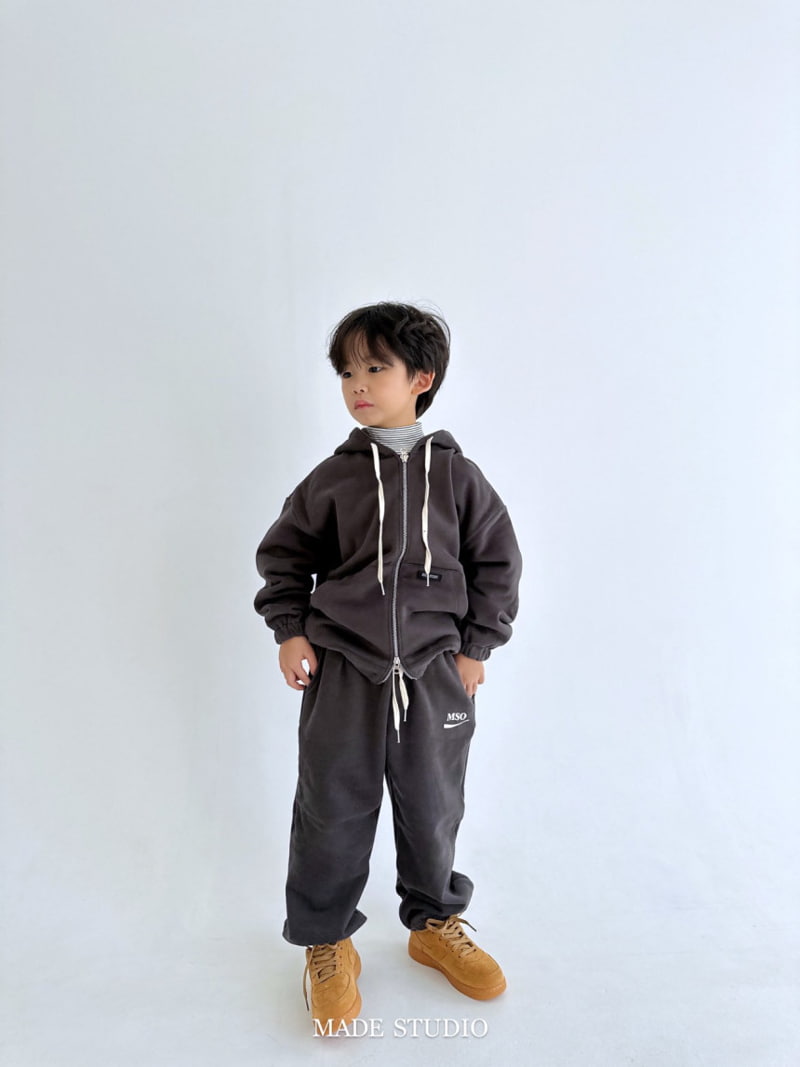 Made Studio - Korean Children Fashion - #kidzfashiontrend - Alo Brushed Hood Zip-up Jacket - 8