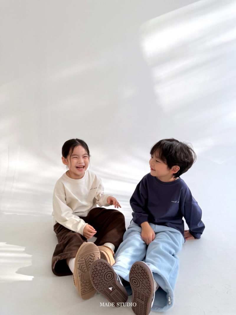 Made Studio - Korean Children Fashion - #kidzfashiontrend - Peach Basic Tee - 5