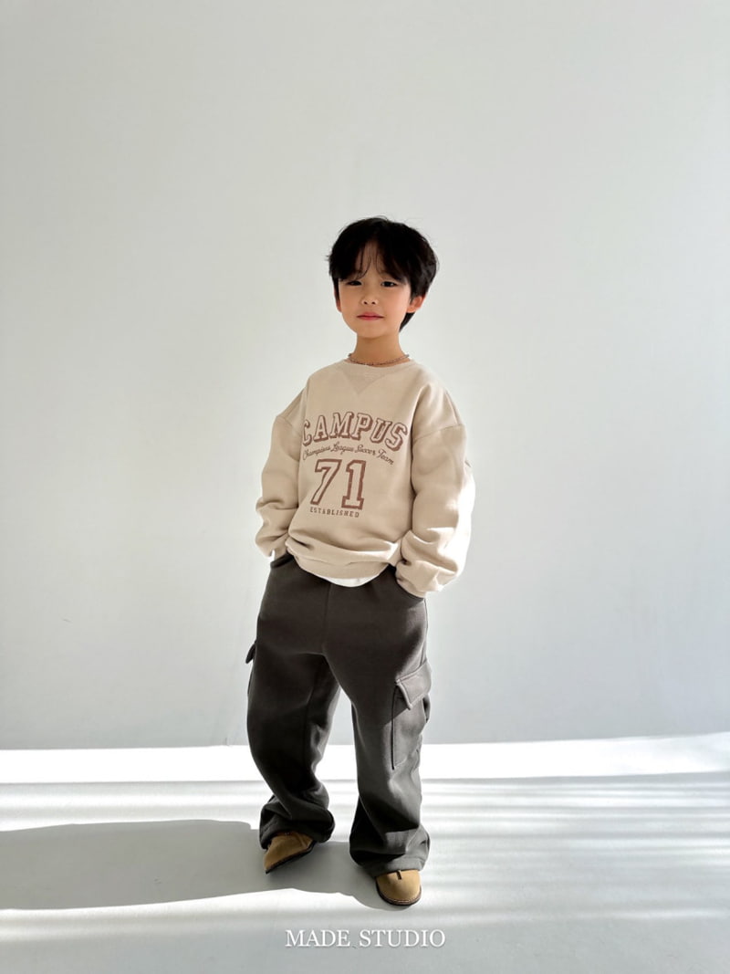 Made Studio - Korean Children Fashion - #littlefashionista - Campus Sweatshirt - 5