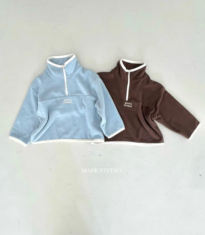 Made Studio - Korean Children Fashion - #magicofchildhood - Fleece Half Zip-up - 10