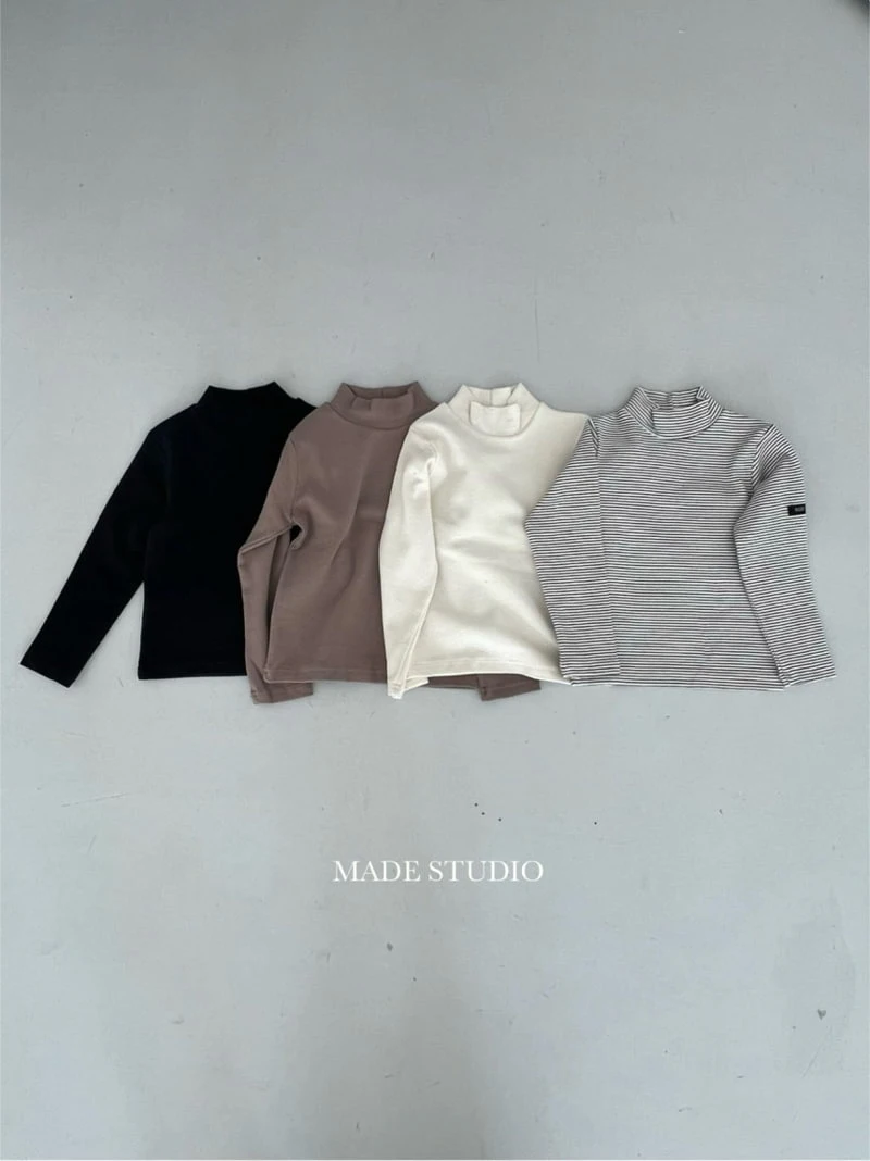 Made Studio - Korean Children Fashion - #magicofchildhood - Peach Turtleneck Tee - 9