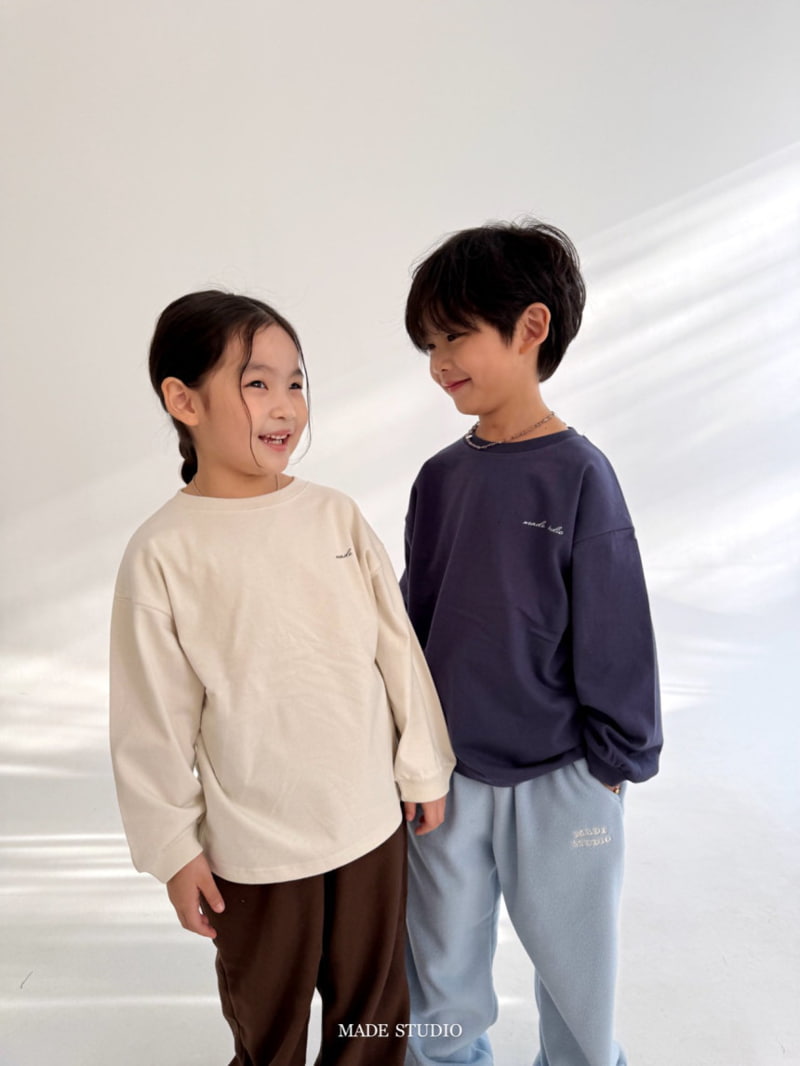 Made Studio - Korean Children Fashion - #minifashionista - Peach Basic Tee - 9