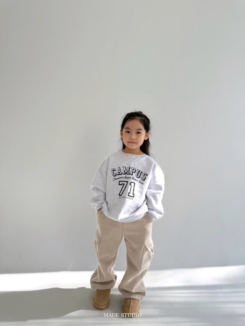 Made Studio - Korean Children Fashion - #minifashionista - Campus Sweatshirt - 7