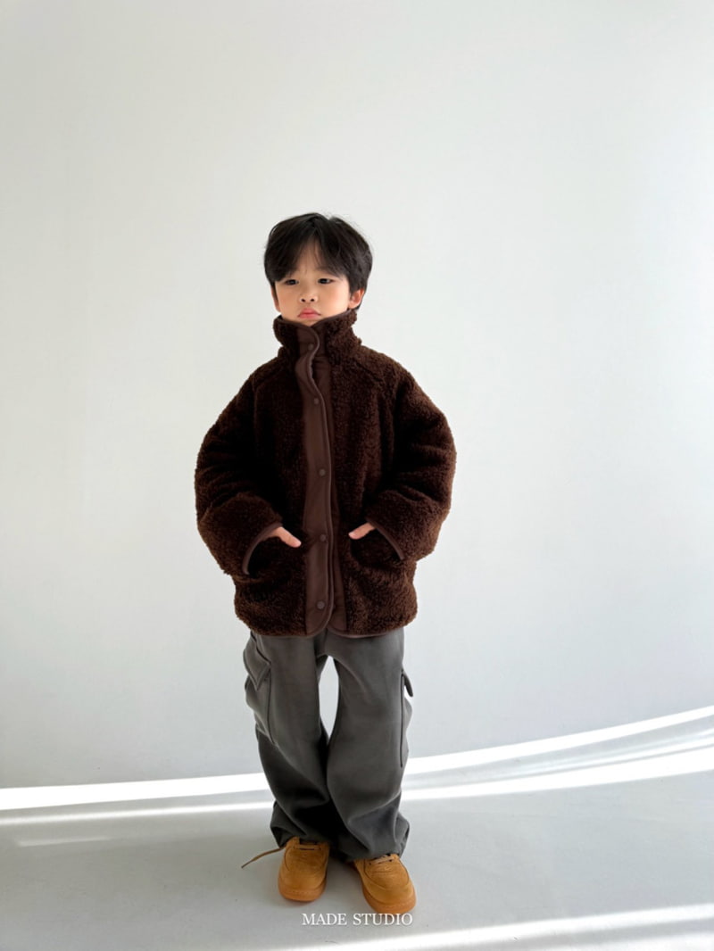 Made Studio - Korean Children Fashion - #minifashionista - Pocket Brushed Pants - 3