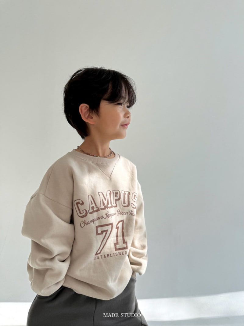 Made Studio - Korean Children Fashion - #prettylittlegirls - Campus Sweatshirt - 8