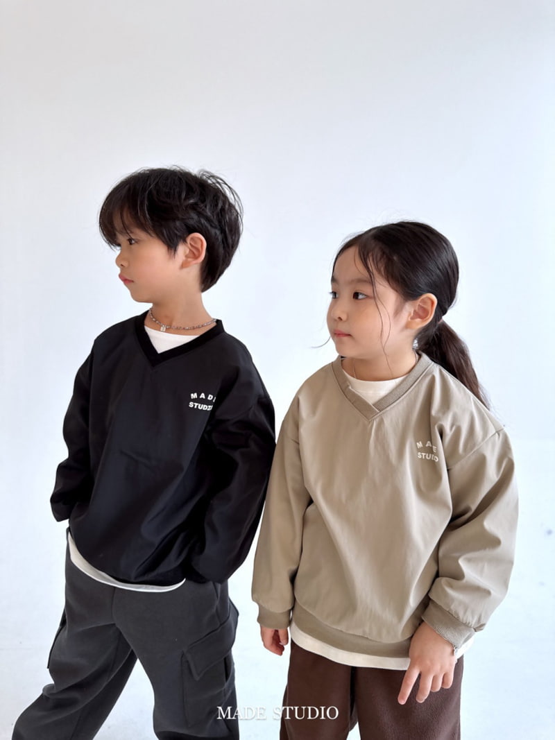 Made Studio - Korean Children Fashion - #prettylittlegirls - Work Sweatshirt - 5