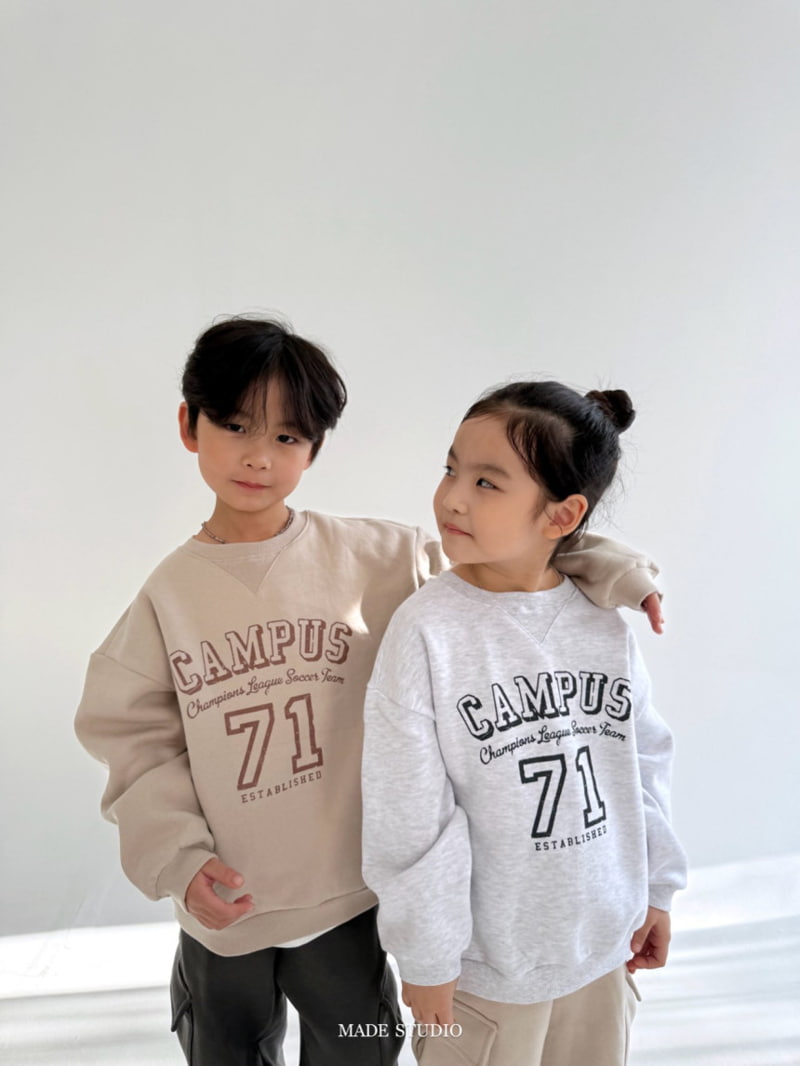 Made Studio - Korean Children Fashion - #todddlerfashion - Campus Sweatshirt - 9