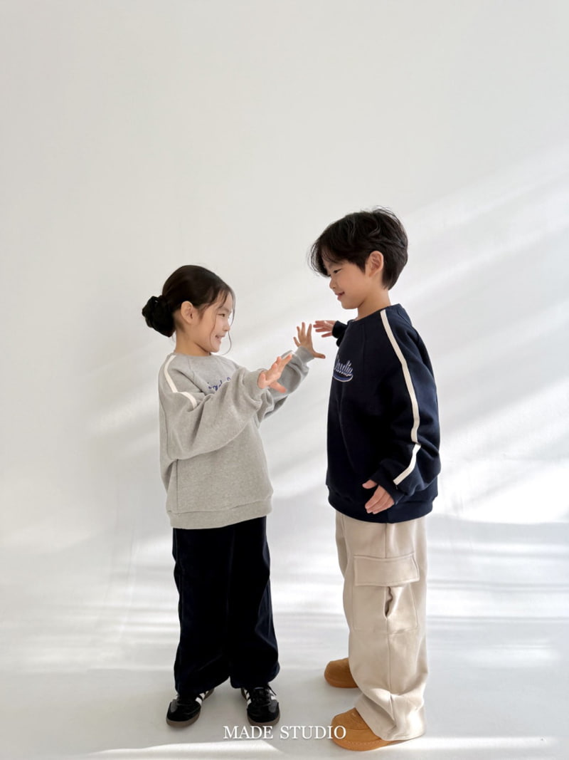 Made Studio - Korean Children Fashion - #todddlerfashion - Made Tape Sweatshirt - 8