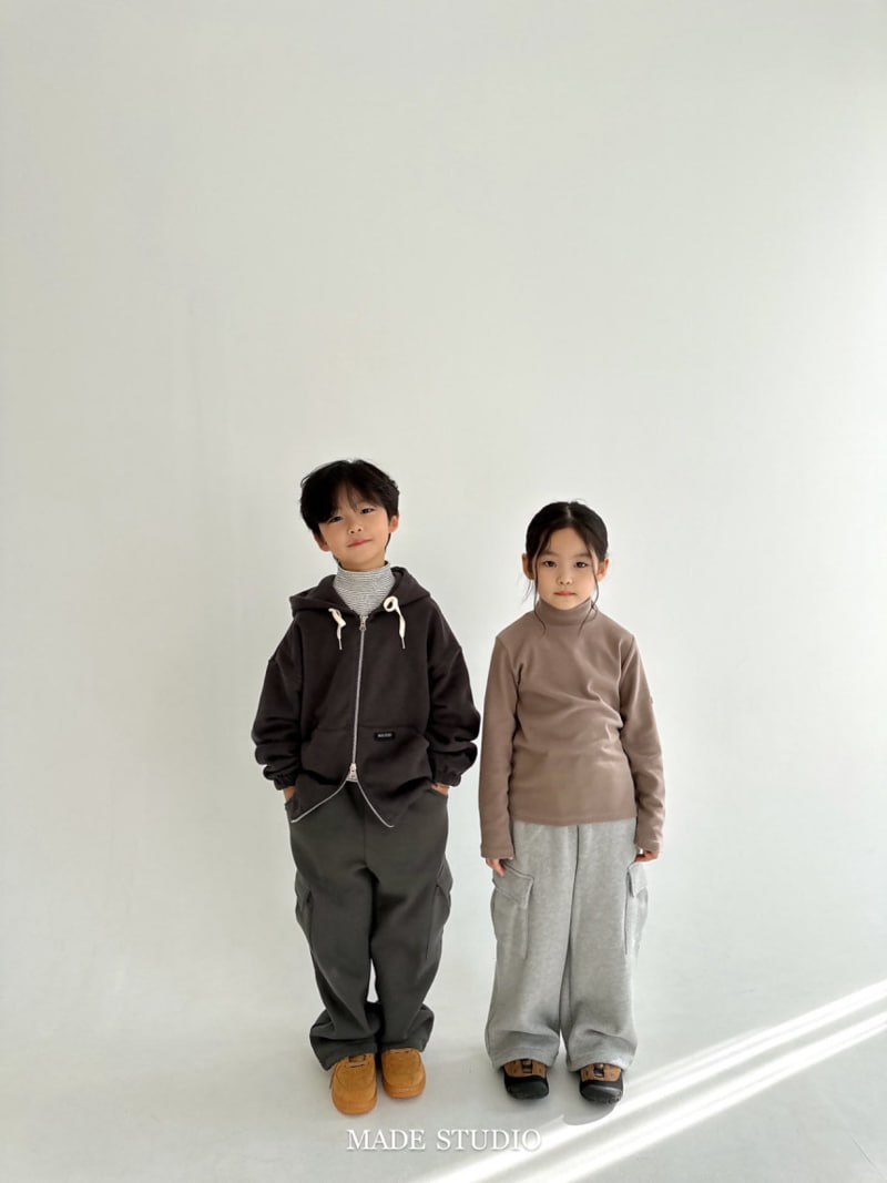 Made Studio - Korean Children Fashion - #toddlerclothing - Pocket Brushed Pants - 6