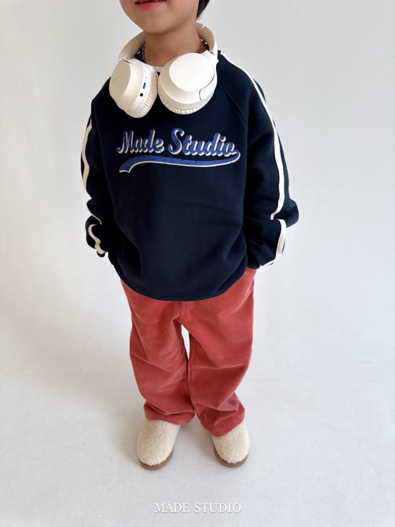 Made Studio - Korean Children Fashion - #toddlerclothing - Corduroy Brushed Pants - 5