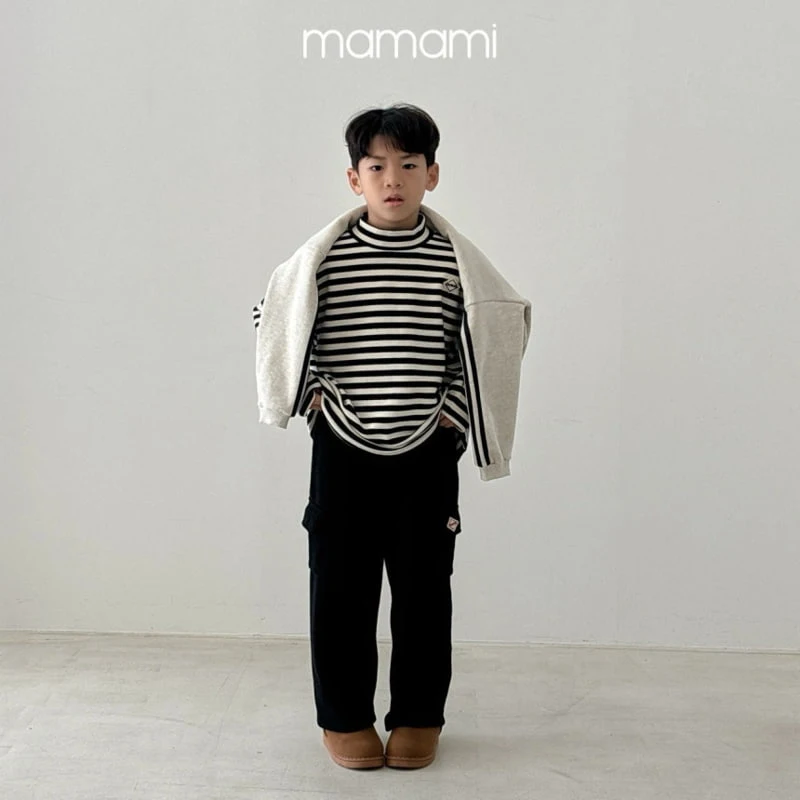 Mamami - Korean Children Fashion - #Kfashion4kids - Hug Stripe Turtleneck Tee - 8