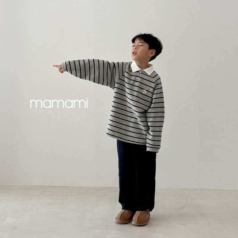 Mamami - Korean Children Fashion - #childrensboutique - Rugby Fleece Collar Tee - 10