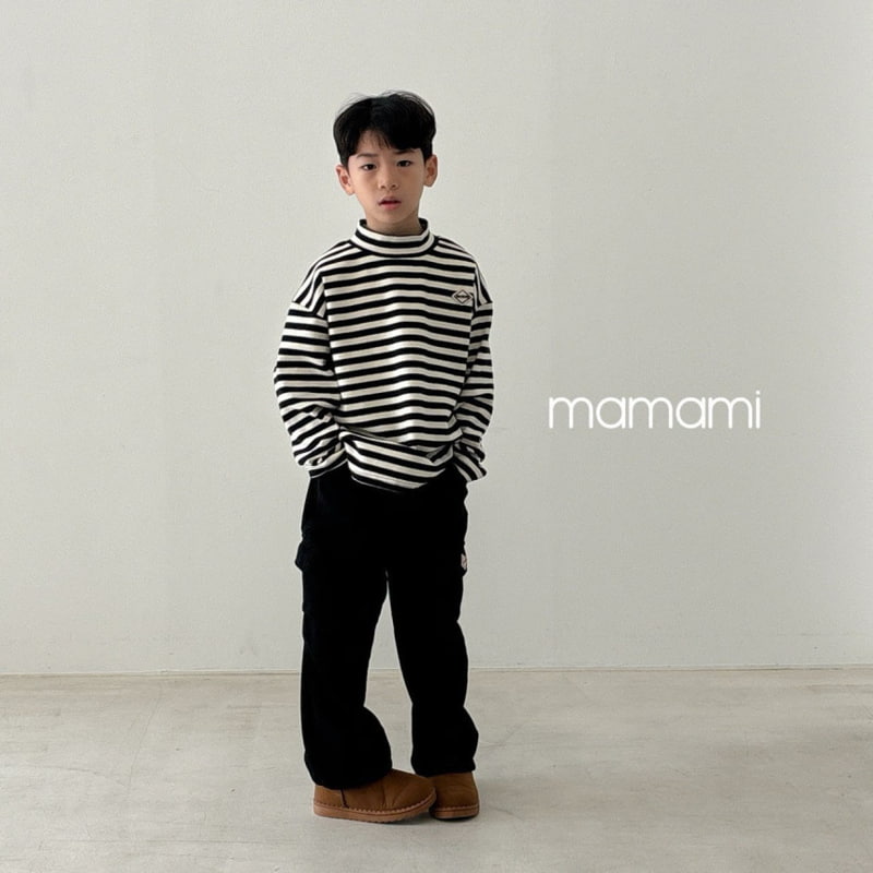 Mamami - Korean Children Fashion - #designkidswear - Hug Stripe Turtleneck Tee - 2