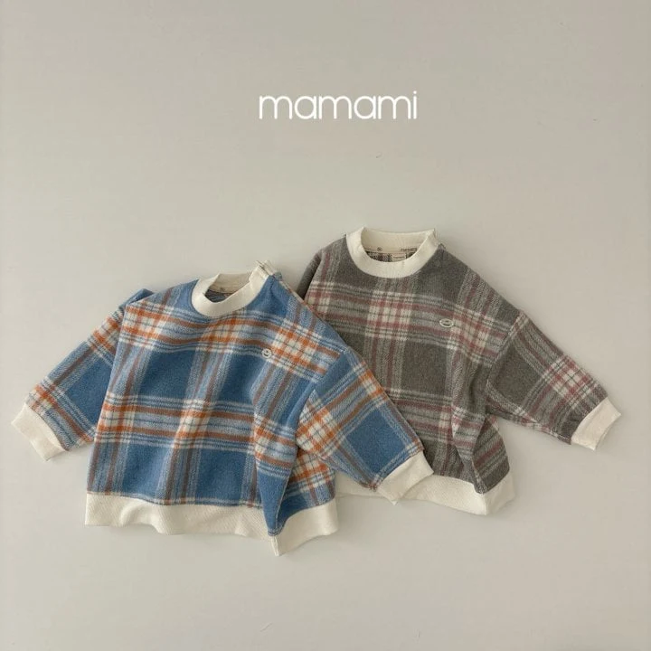 Mamami - Korean Children Fashion - #discoveringself - Butter Check Sweatshirt