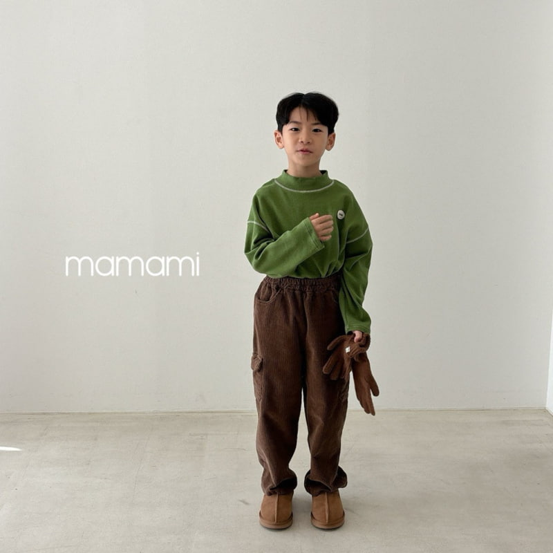 Mamami - Korean Children Fashion - #kidsshorts - Mochi Stitch Turtleneck Tee - 6