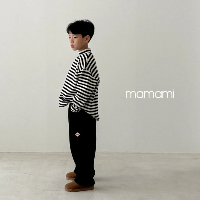 Mamami - Korean Children Fashion - #kidsshorts - Hug Stripe Turtleneck Tee - 5