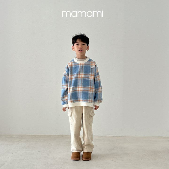 Mamami - Korean Children Fashion - #kidsshorts - Butter Check Sweatshirt - 3