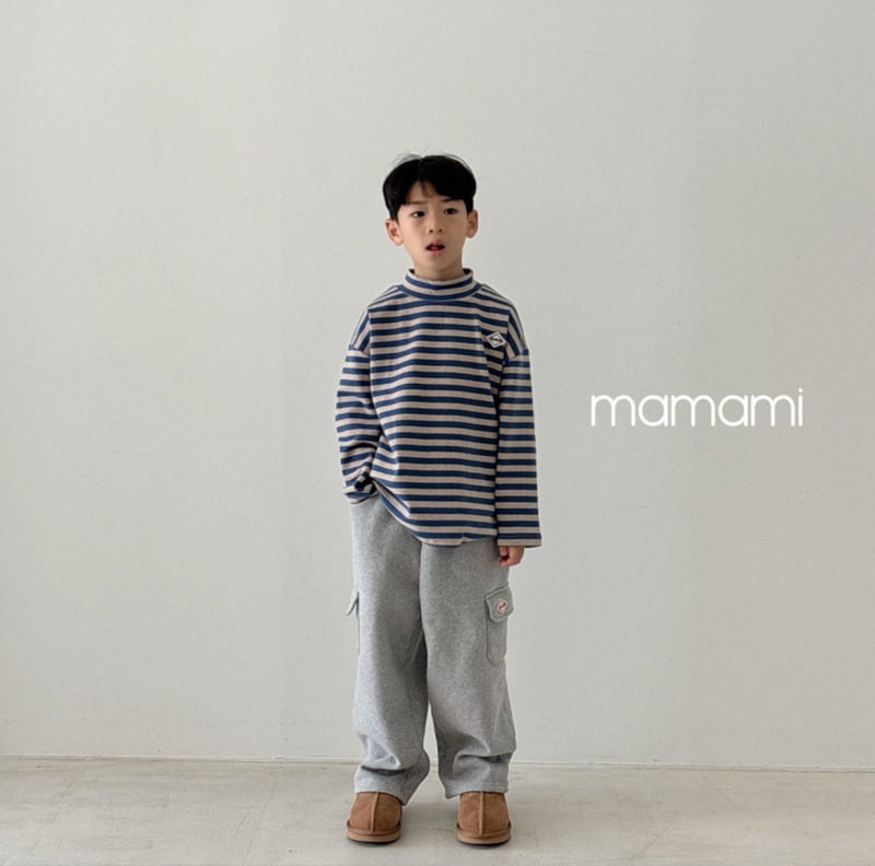 Mamami - Korean Children Fashion - #littlefashionista - Hug Stripe Turtleneck Tee - 9