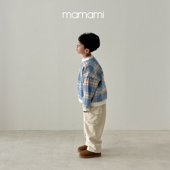 Mamami - Korean Children Fashion - #littlefashionista - Butter Check Sweatshirt - 7