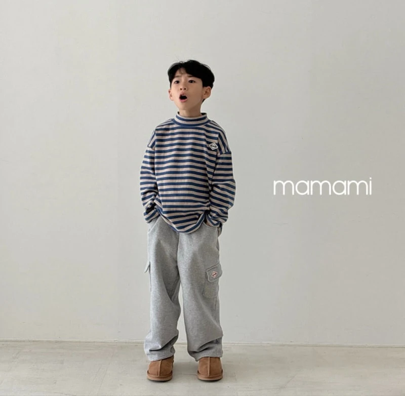 Mamami - Korean Children Fashion - #magicofchildhood - Hug Stripe Turtleneck Tee - 10